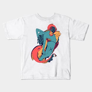 Retro Triad Pisces Beauty Kids T-Shirt